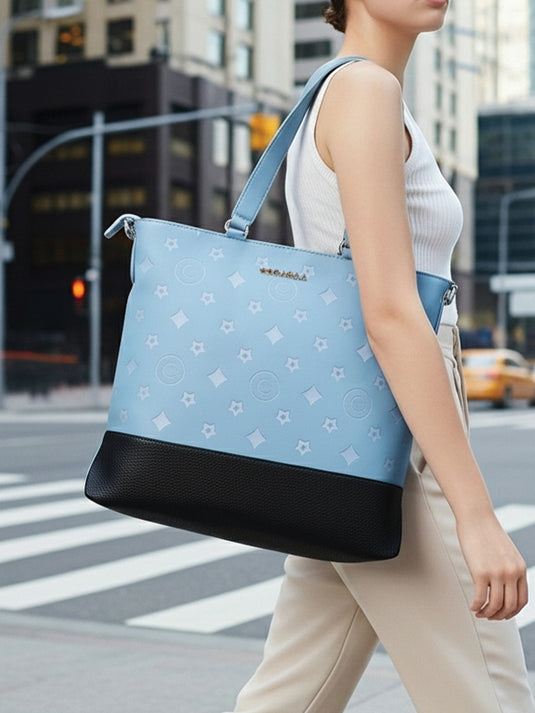 Sky Blue Tote Handbag - Fun & Functional