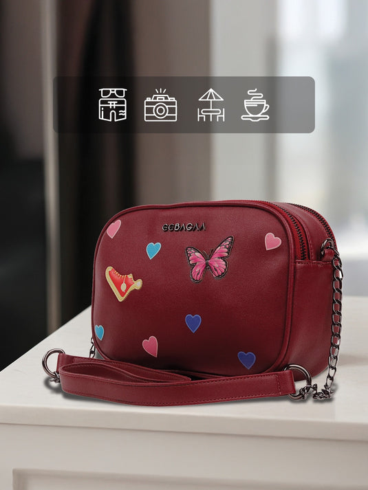 Vibrant Red Hobo Sling Bag - Make a Statement