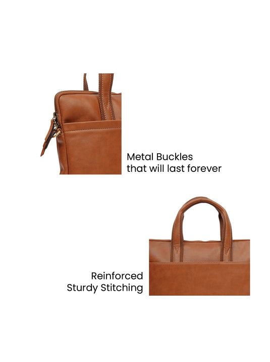 Classic Brown Laptop Bag - Timeless Elegance for Everyday Use