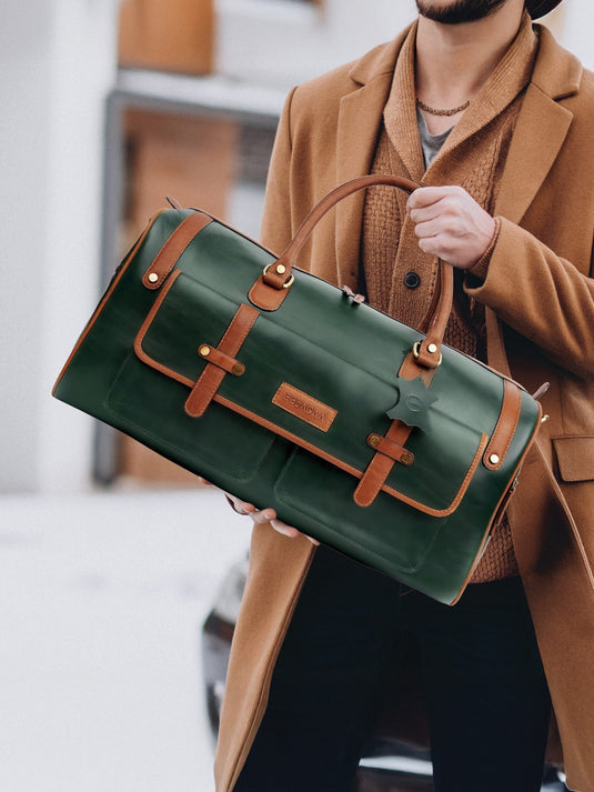 Sporty Green Duffle Bag - Perfect for Travel & Gym